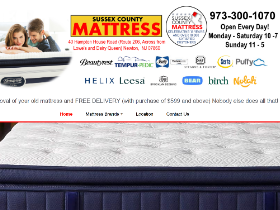 Retail mattress website example