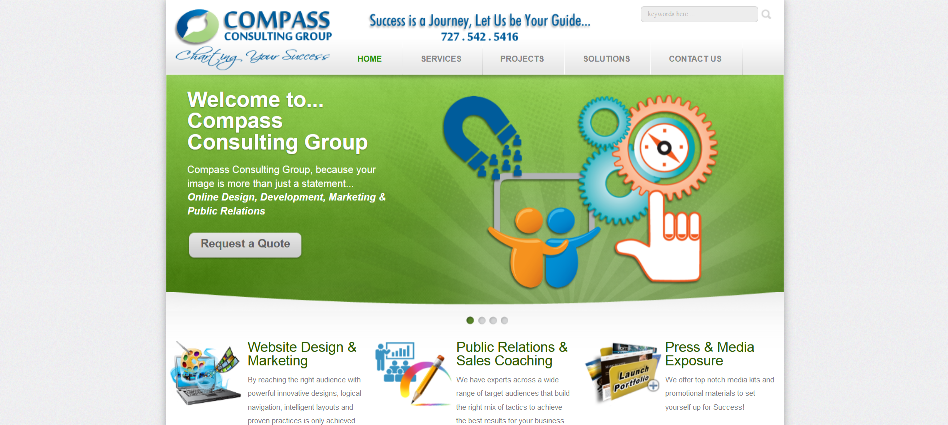 Consulting website design example